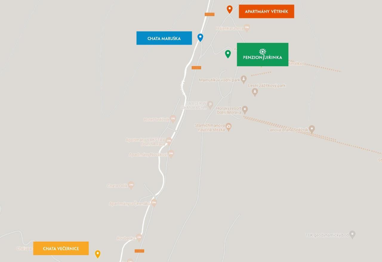 Vetrnik Depandance Hotelu Jirinka Dolní Morava Exteriér fotografie